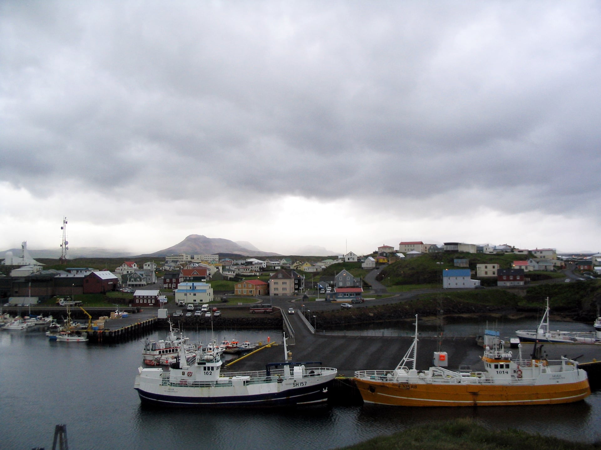 Stykkishólmur seen from the harbour in West Iceland