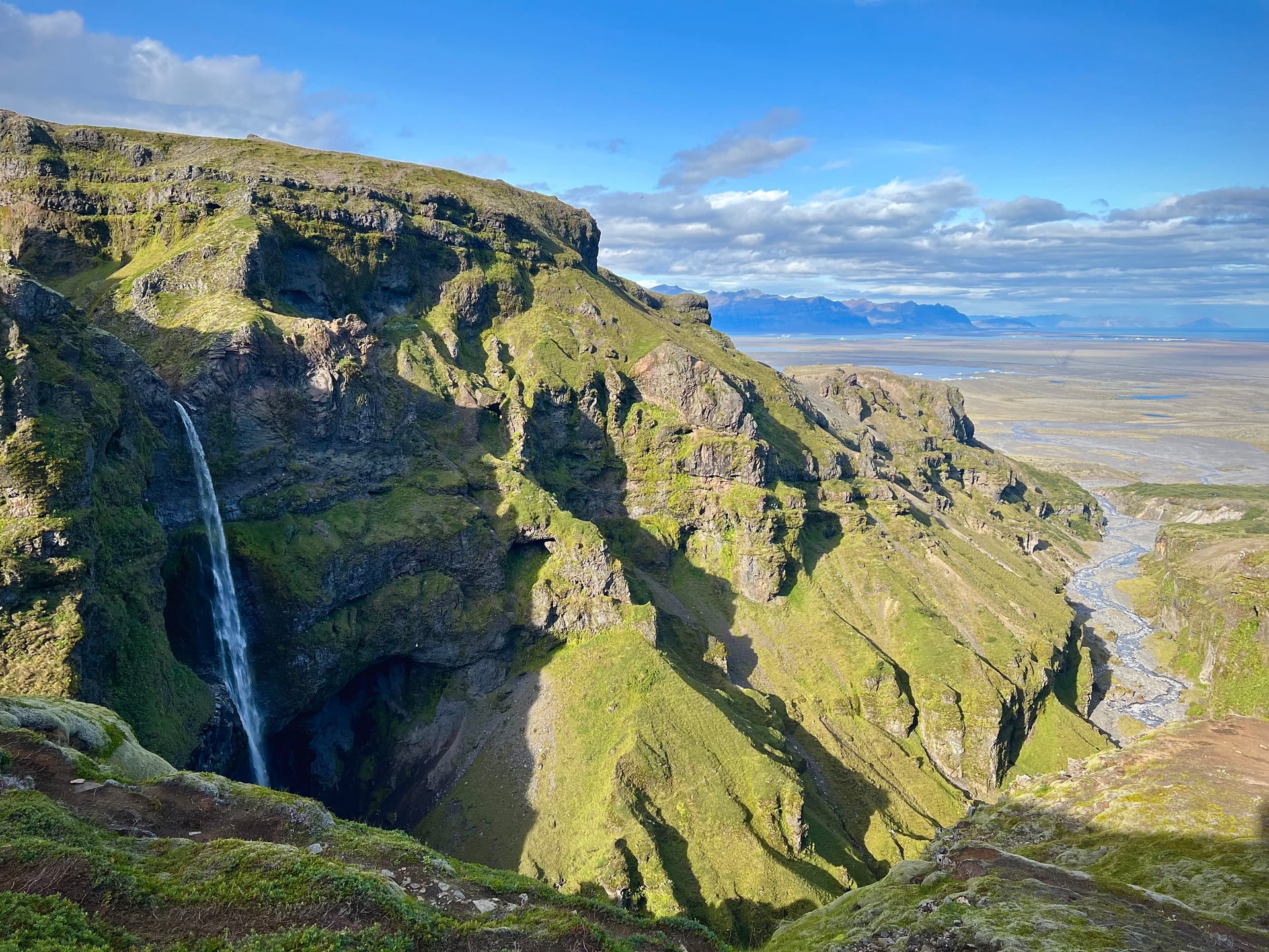 View over Múlagljúfur Canyon in Southeast Iceland