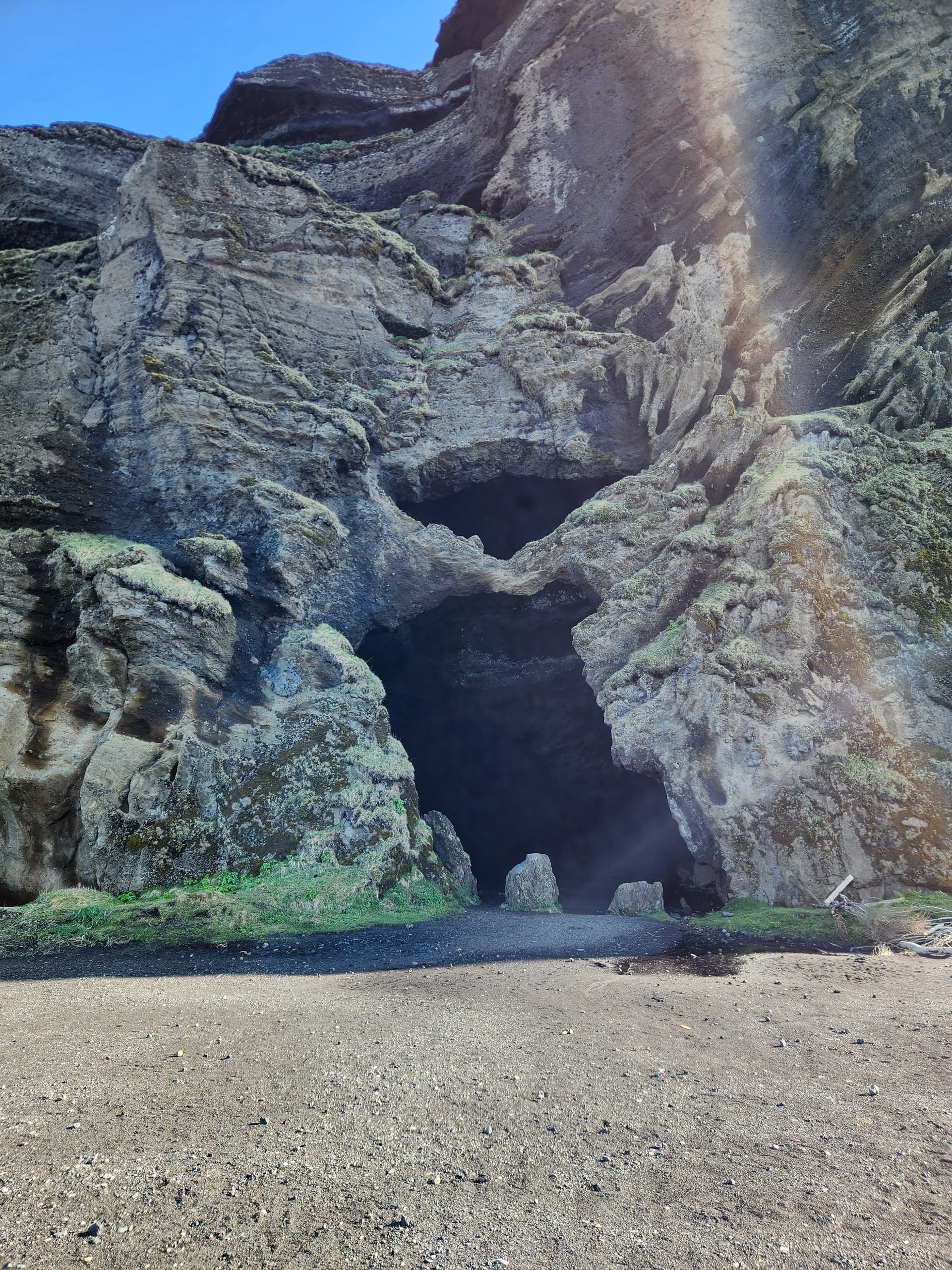 Gígjagjá Yoda Cave at Hjörleifshöfði in South Iceland