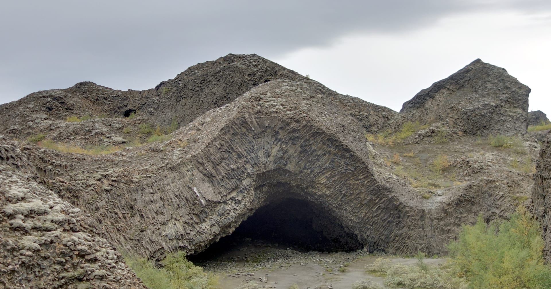 Kirkjan rock formation at Hljóðaklettar in North Iceland