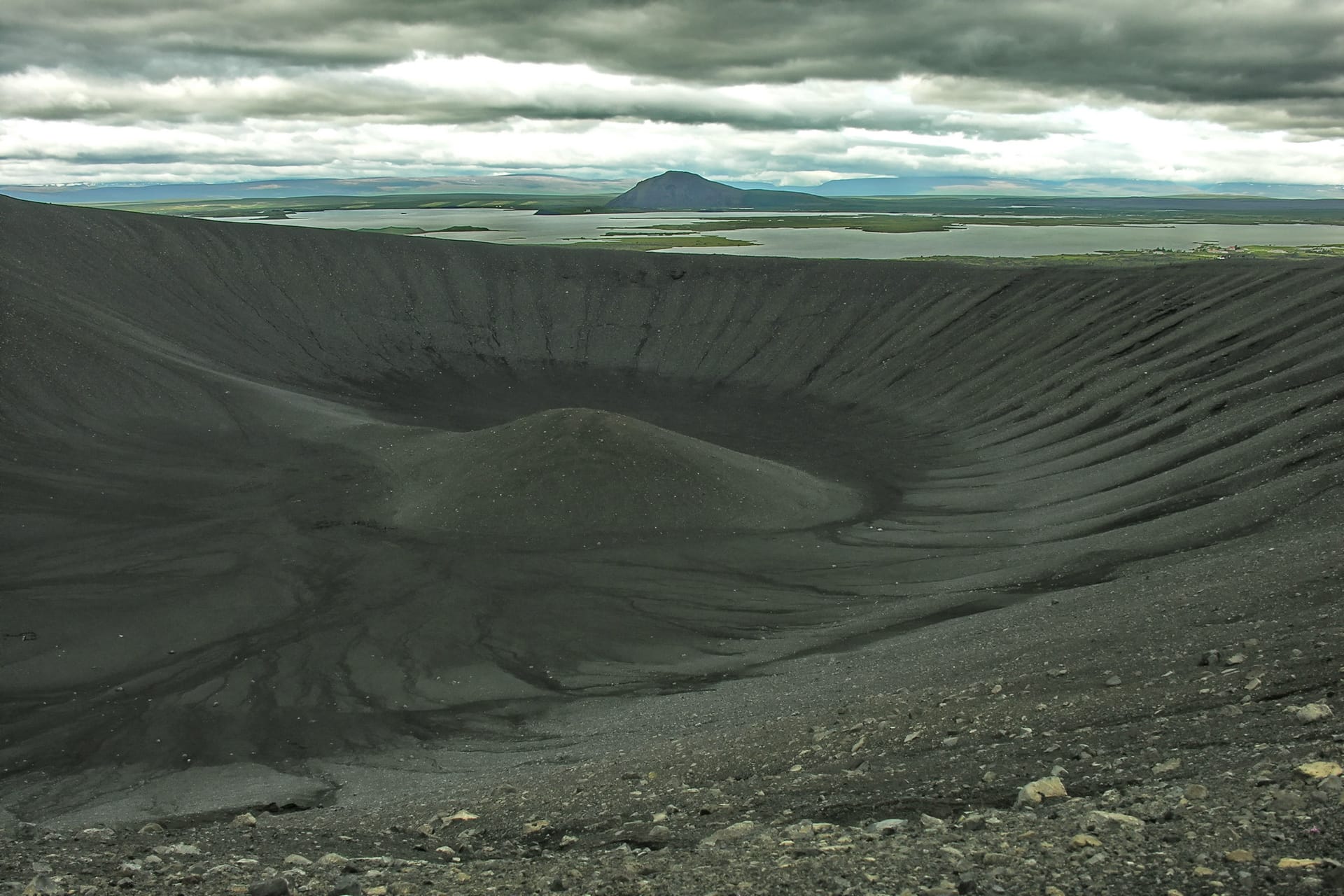 Hverfjall crater near Lake Mývatn in North Iceland