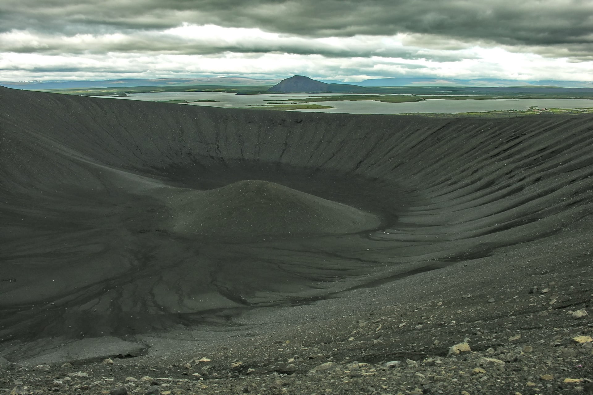 Hverfjall crater near Lake Mývatn in North Iceland