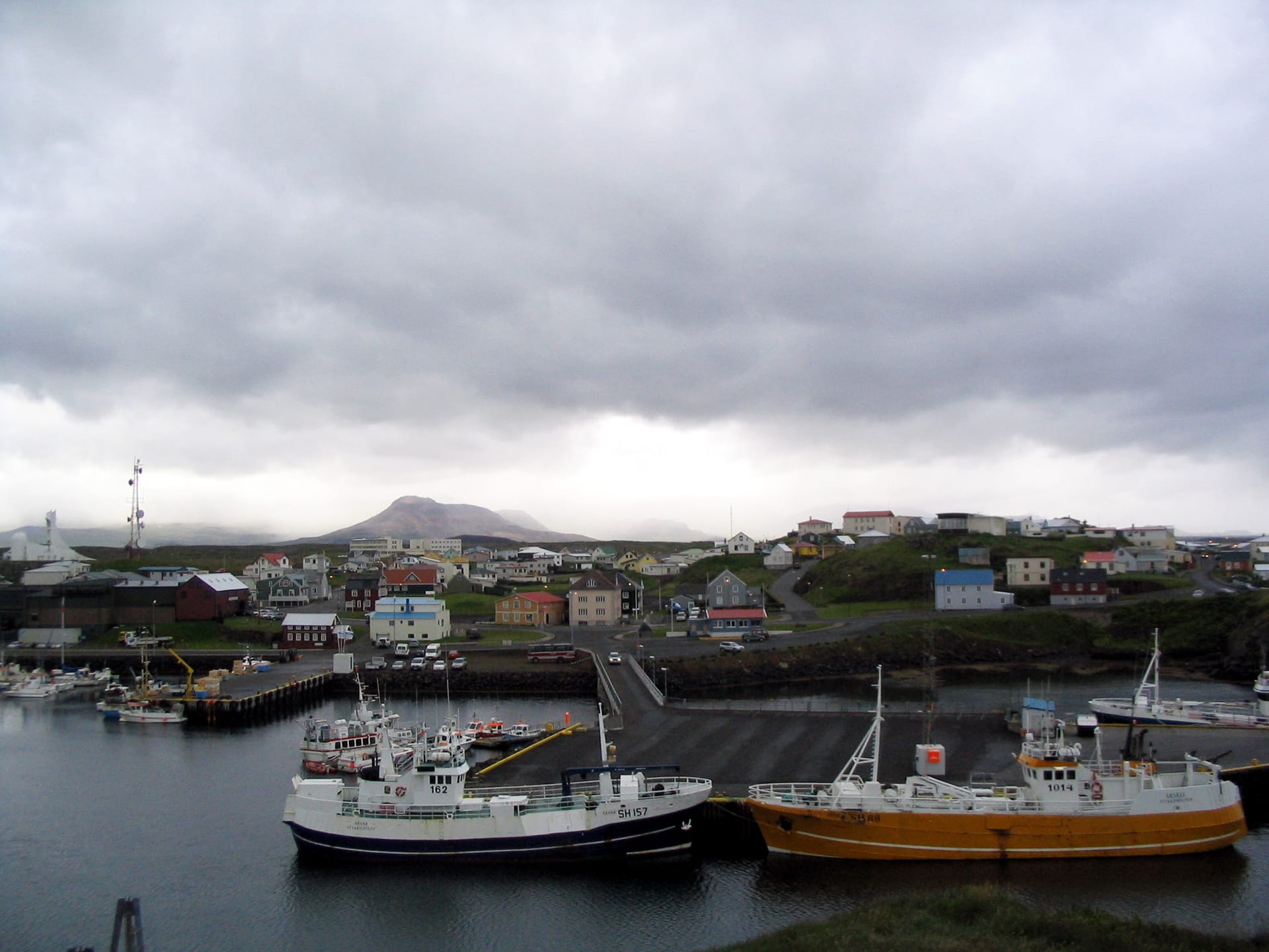 Stykkishólmur seen from the harbour in West Iceland
