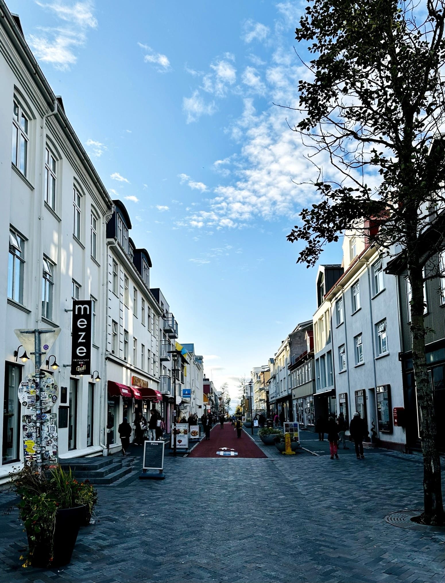 Laugavegur street in central Reykjavík