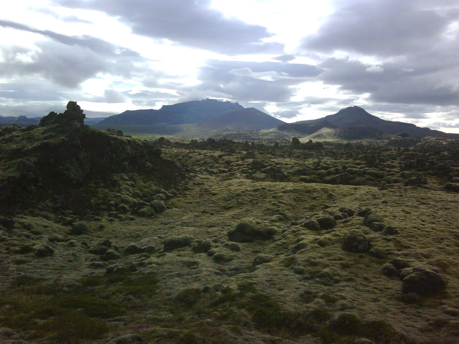 Berserkjahraun lava field along Road 54 on Snæfellsnes in Iceland