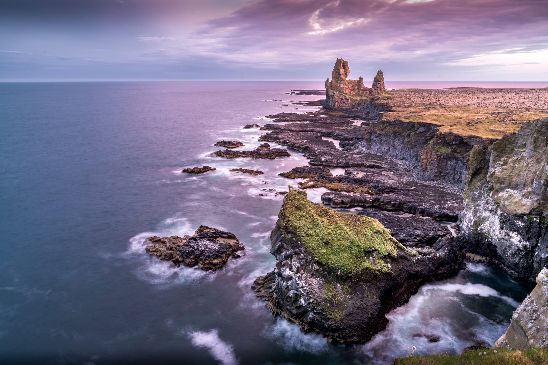 Lóndrangar sea stacks on the Snæfellsnes Peninsula in Iceland