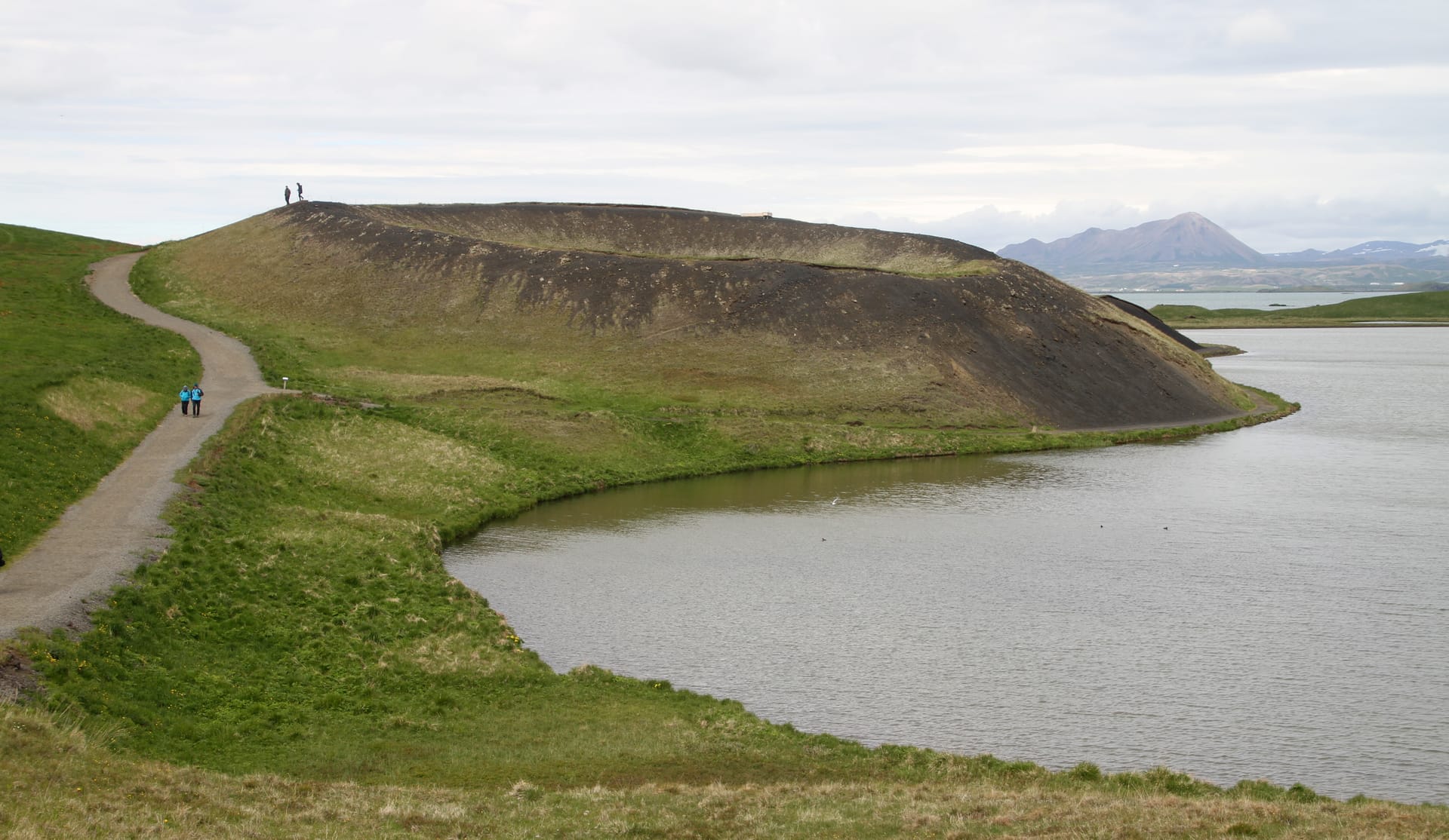 Skútustaðagígar pseudocraters by Lake Mývatn in North Iceland