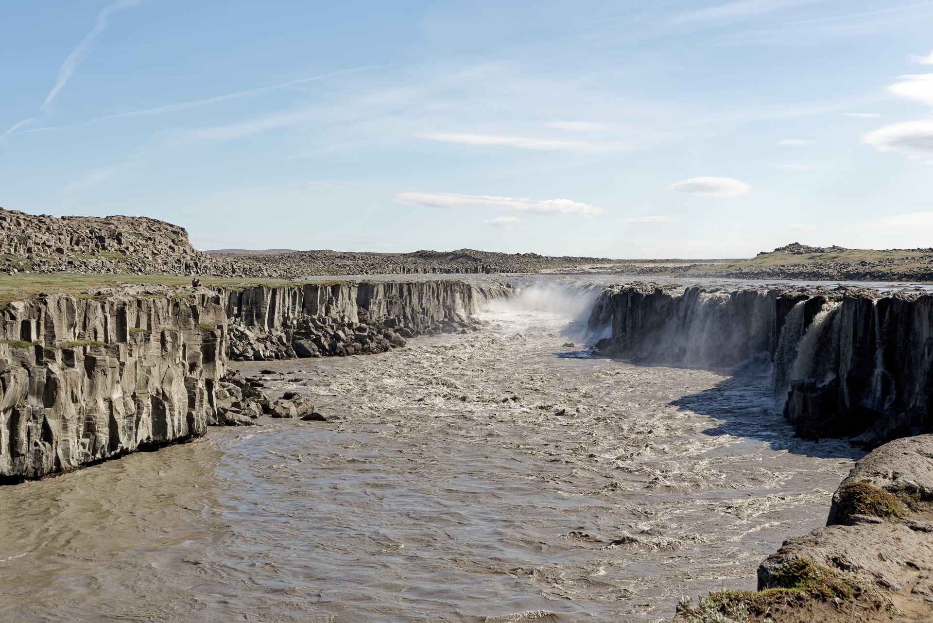 Selfoss Waterfall on Jökulsá á Fjöllum in North Iceland