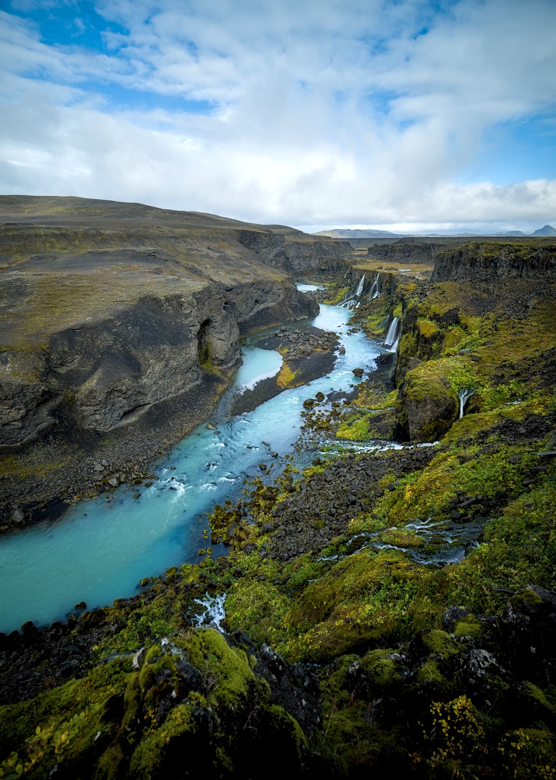 Sigöldugljúfur canyon in the Icelandic Highlands