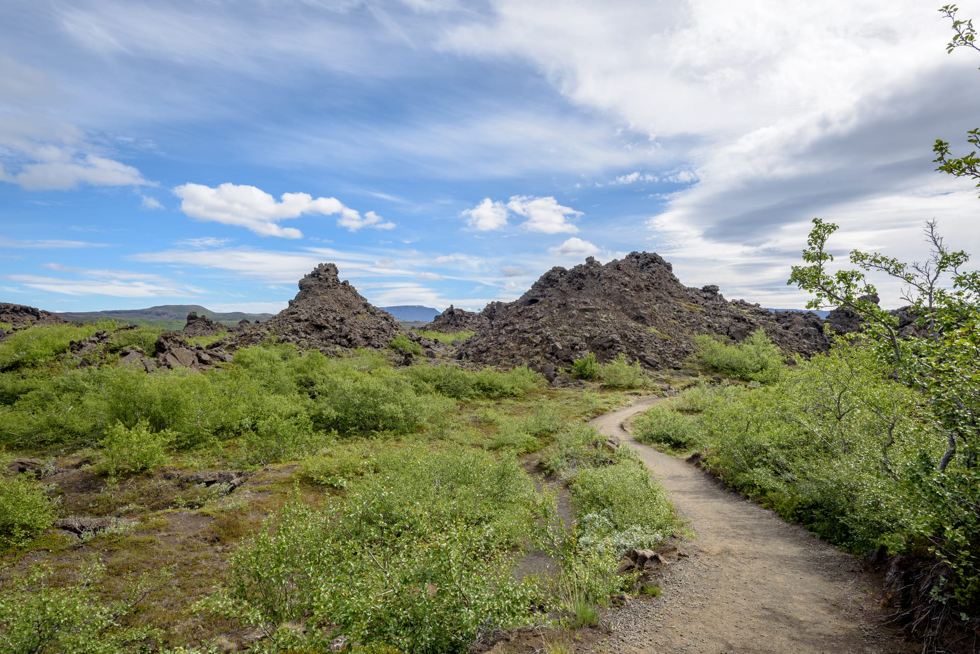 Lava formations in Dimmuborgir near Mývatn in North Iceland