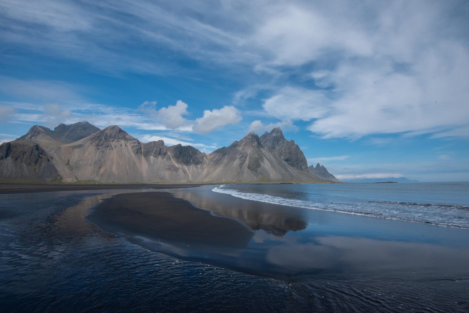 Vestrahorn mountain above Stokksnes beach in southeast Iceland