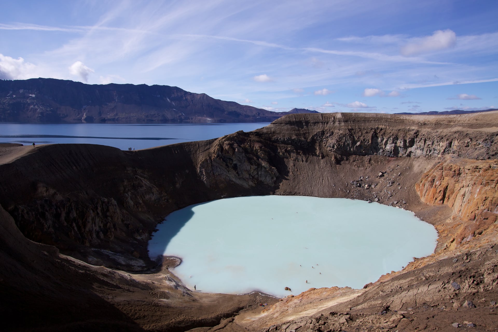 Víti crater lake at Askja in the Icelandic Highlands